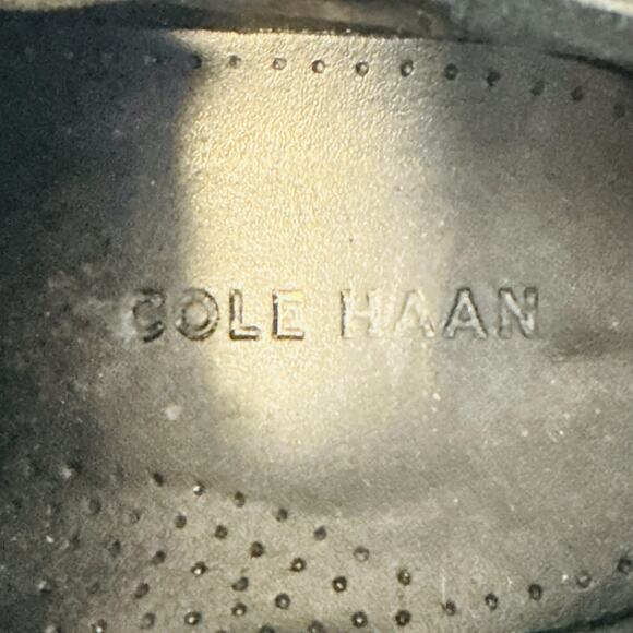 Cole Haan Shoes Men 9 Black Leather Wingtip Oxford Brogue Lace Up Slip On Dress main image 5